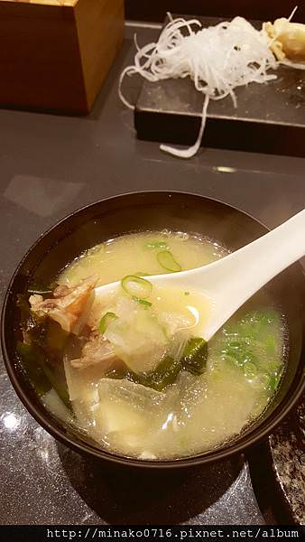 永和Hana錵鑶日本料理握壽司套餐湯物：味噌魚肉湯