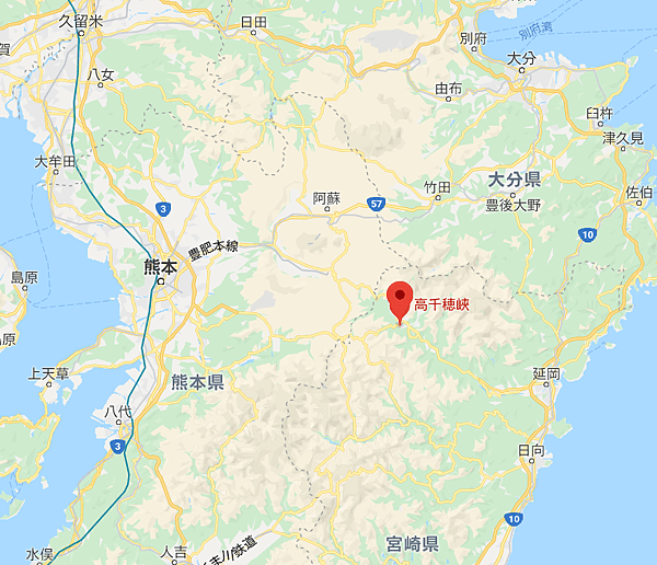 日本九州景點高千穗峽地理位置與交通方式