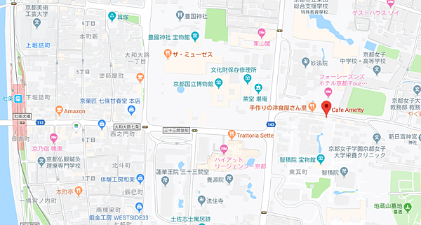 京都美食│Cafe Arrietty鬆餅咖啡廳 地理位置