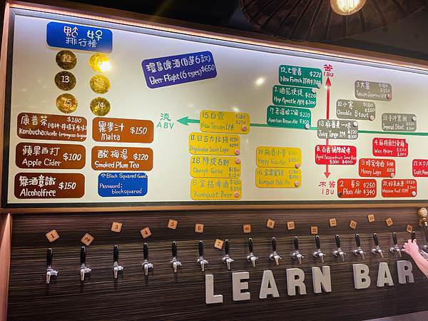 台北酒吧推薦學吧Learn Bar菜單