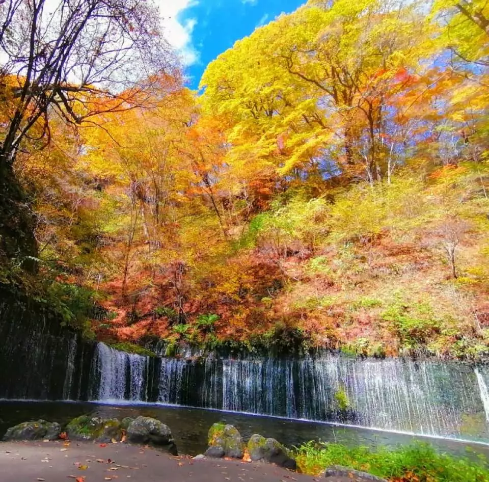 日本輕井澤景點：白絲瀑布