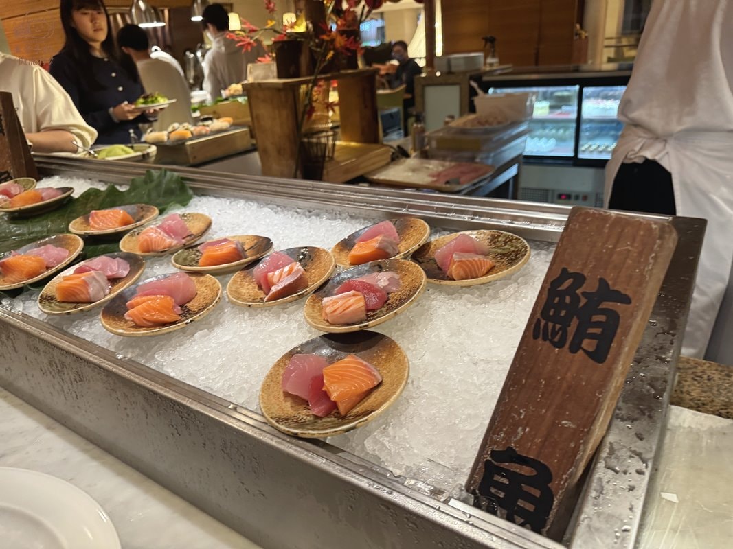 台北大倉久和飯店歐風館生魚片吃到飽
