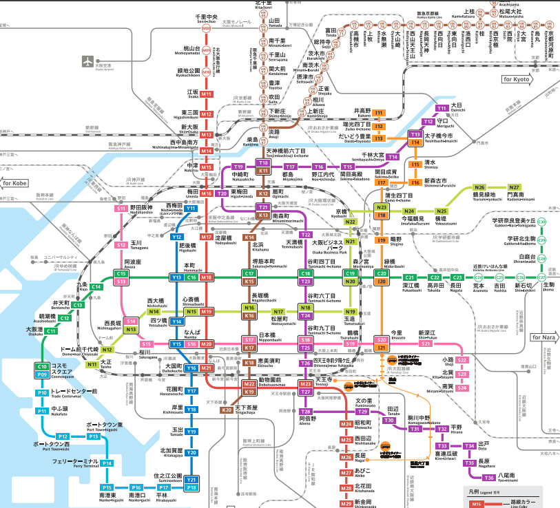 大阪交通｜大阪地鐵路線介紹