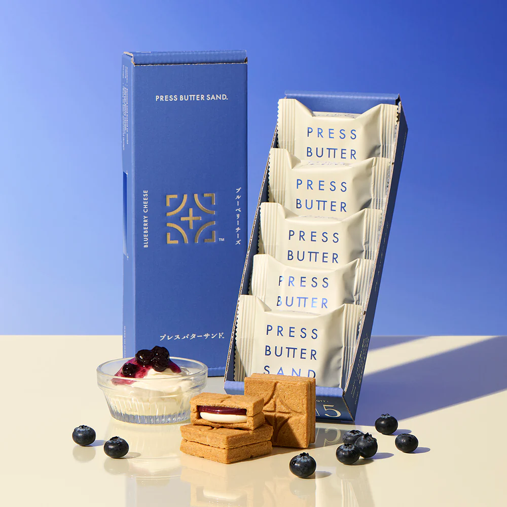 【PRESS BUTTER SAND】日本必買伴手禮:2026限定藍莓起司新口味/福岡草莓/檸檬 - 第2張圖 PRESS BUTTER SAND|2026:藍莓 X 起司