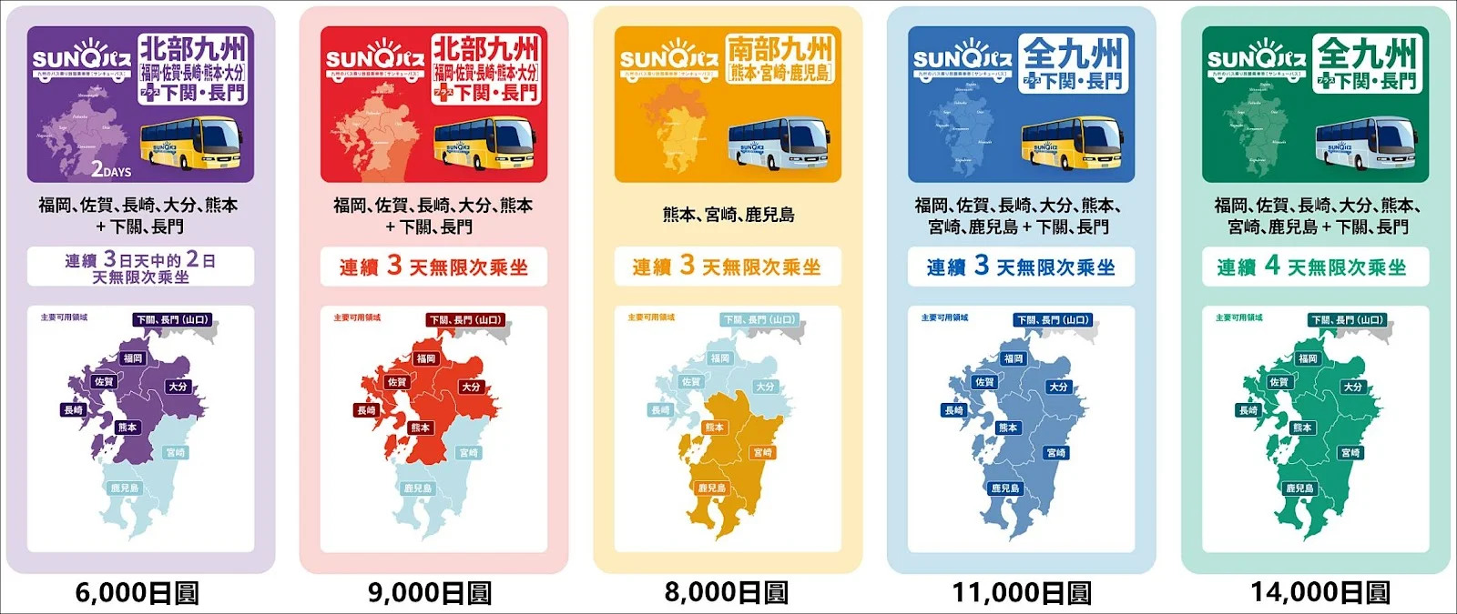Sunq pas2025九州自由行交通攻略
